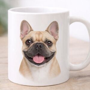 Adorable French Bulldog Dog Mug - White